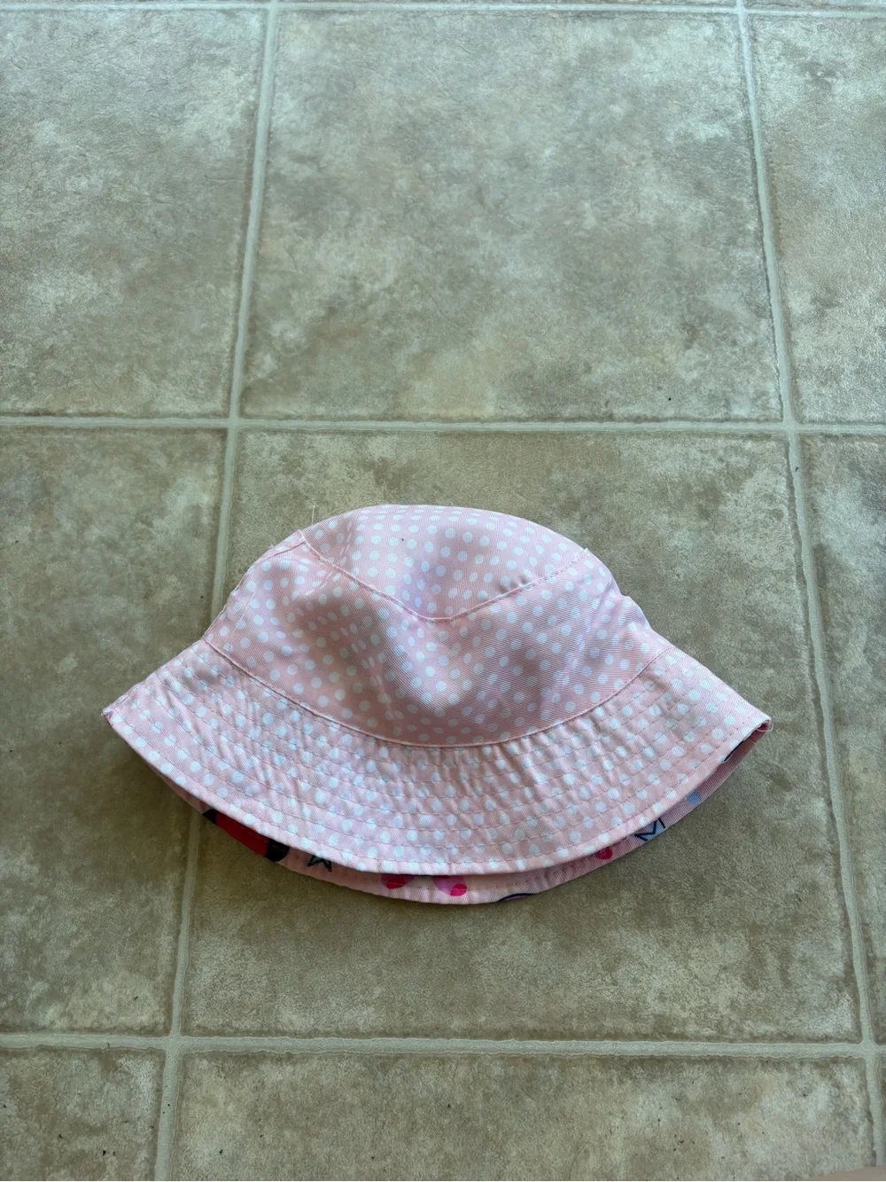 Disney Pink and White Polka Dot Minnie Bucket Hat